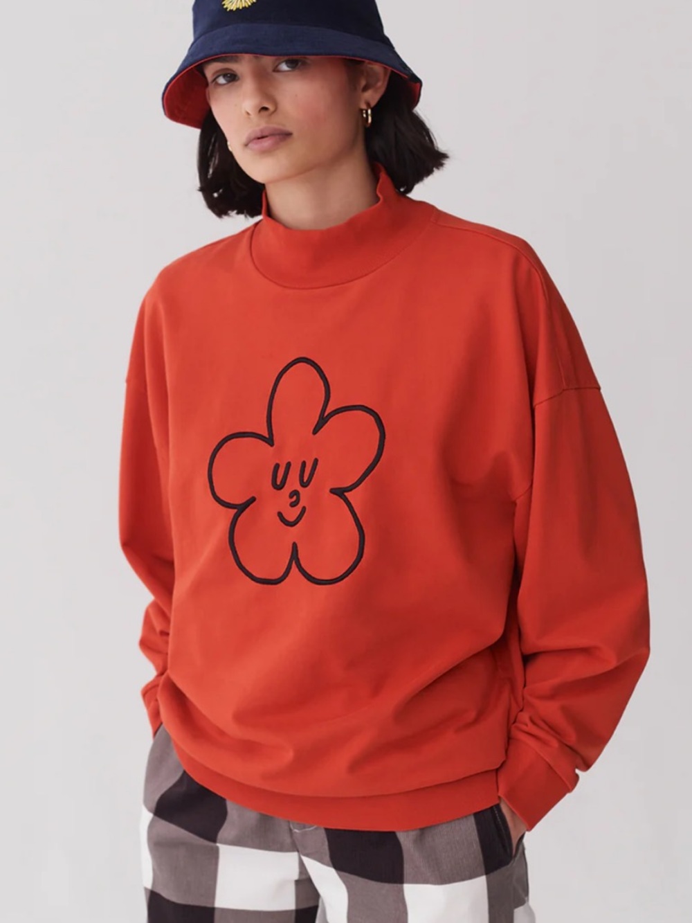 Lazy Oaf Wallflower High Neck Sweatshirt!  Size S